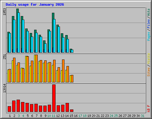 Daily usage for January 2026