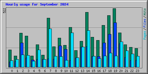 Hourly usage for September 2024