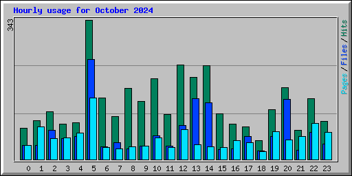 Hourly usage for October 2024