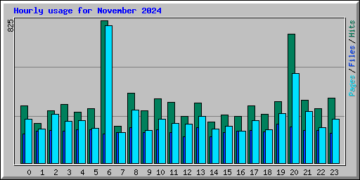 Hourly usage for November 2024