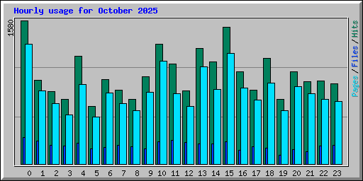 Hourly usage for October 2025