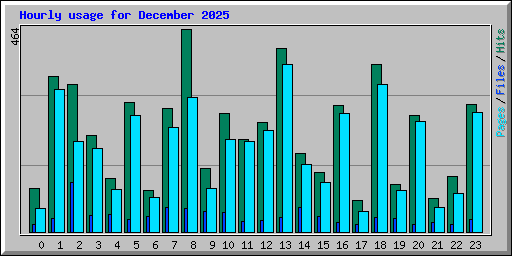 Hourly usage for December 2025
