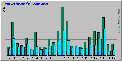 Hourly usage for June 2026