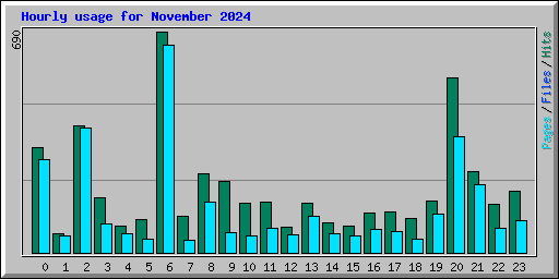 Hourly usage for November 2024