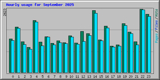 Hourly usage for September 2025