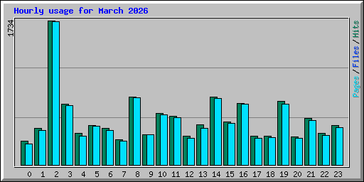 Hourly usage for March 2026