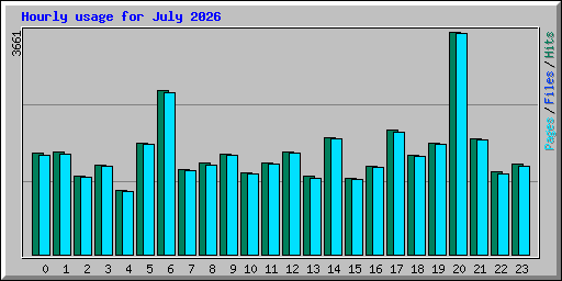 Hourly usage for July 2026