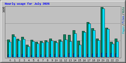 Hourly usage for July 2026