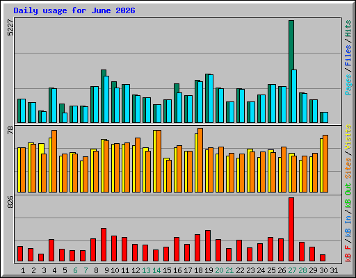 Daily usage for June 2026