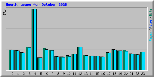 Hourly usage for October 2026